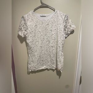 Calvin Klein White Lace Shirt